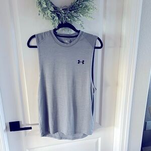 Under Armour Gray Muscle Tee Performance Top